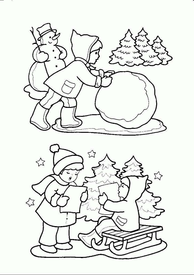 Bałwany kolorowanki